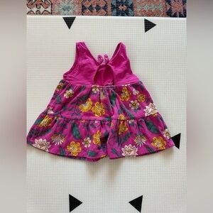 Carter’s|Baby toddler girl pink floral tunic top/shirt dress and peakaboo back